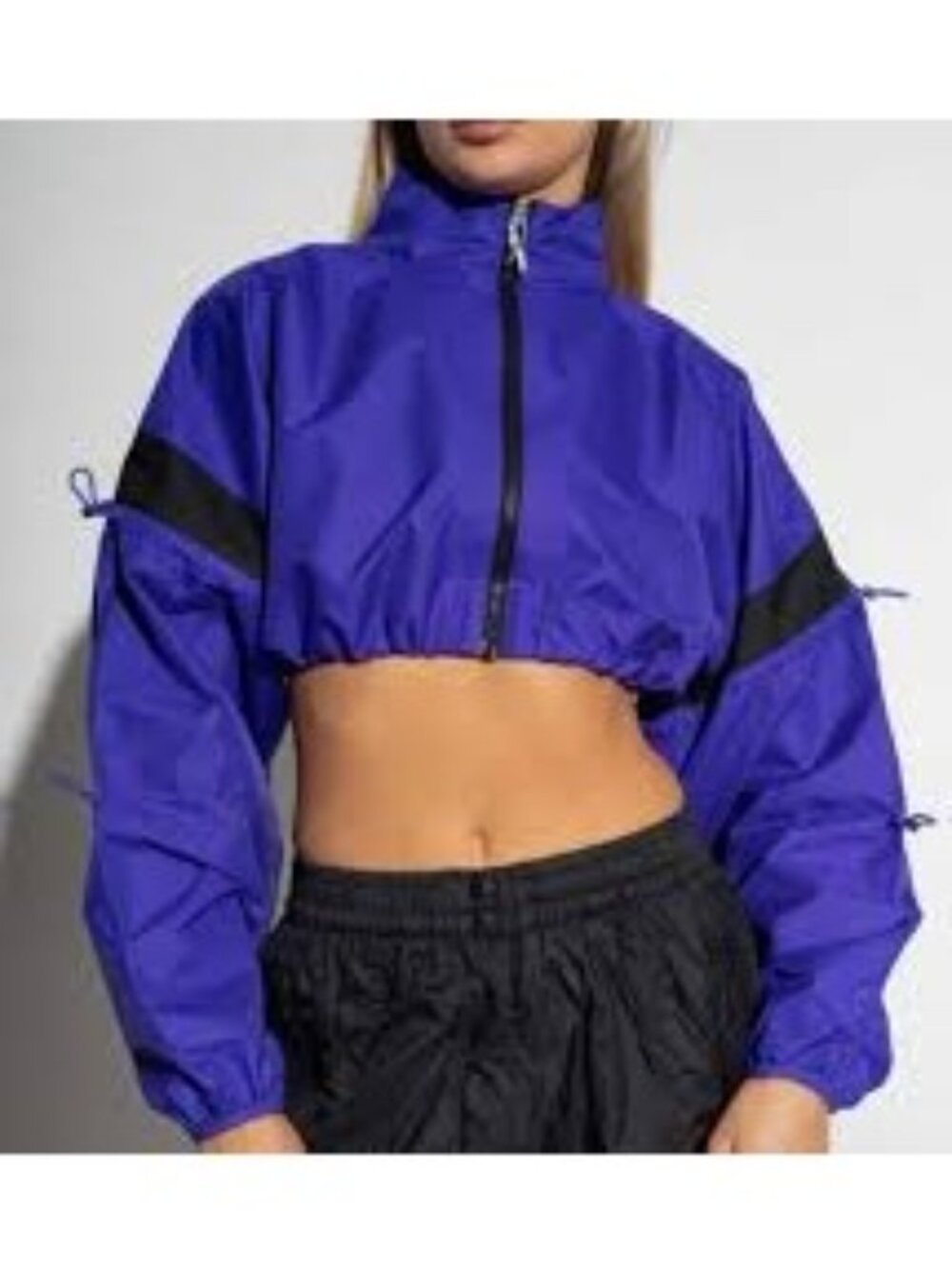 Reebok x Cardi B Woven Cropped Jacket Ultima Purple Women Size S NWT